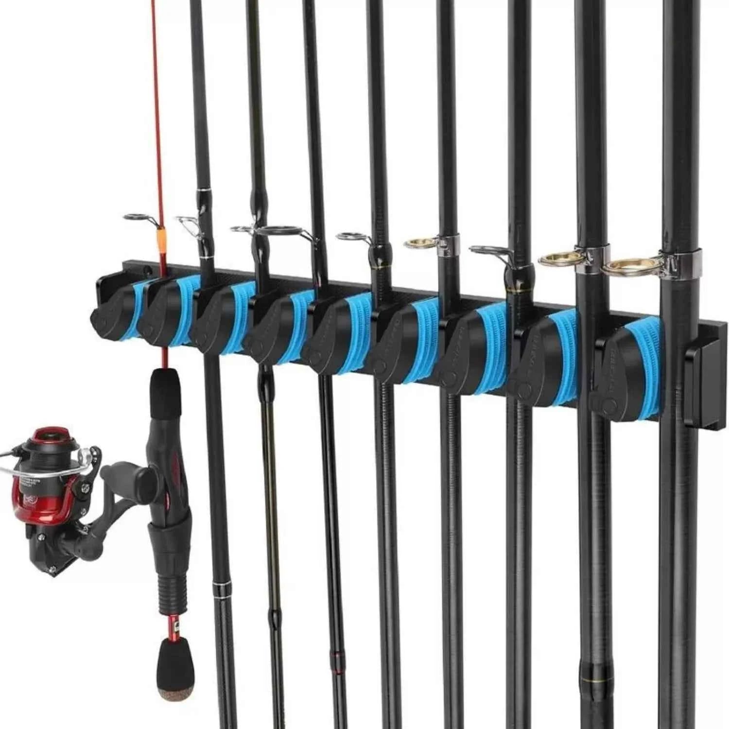 Multi-Function Fishing Rod Rack Wall Mounted - Sturdy Rack Fishing Rod Holder for Garage & Fishing Rod Rack for Truck