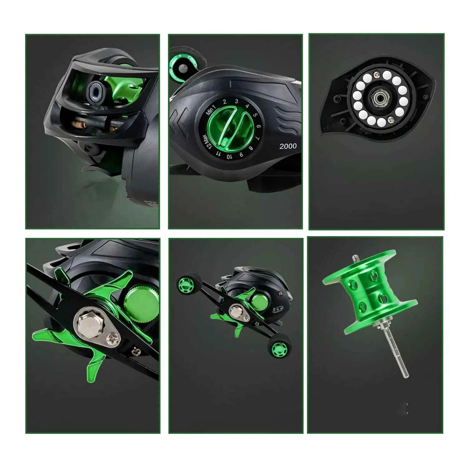 High-Speed 7.2:1 Magnetic Brake Anti-Tangle Baitcaster Reel for Freshwater & Saltwater Fishing