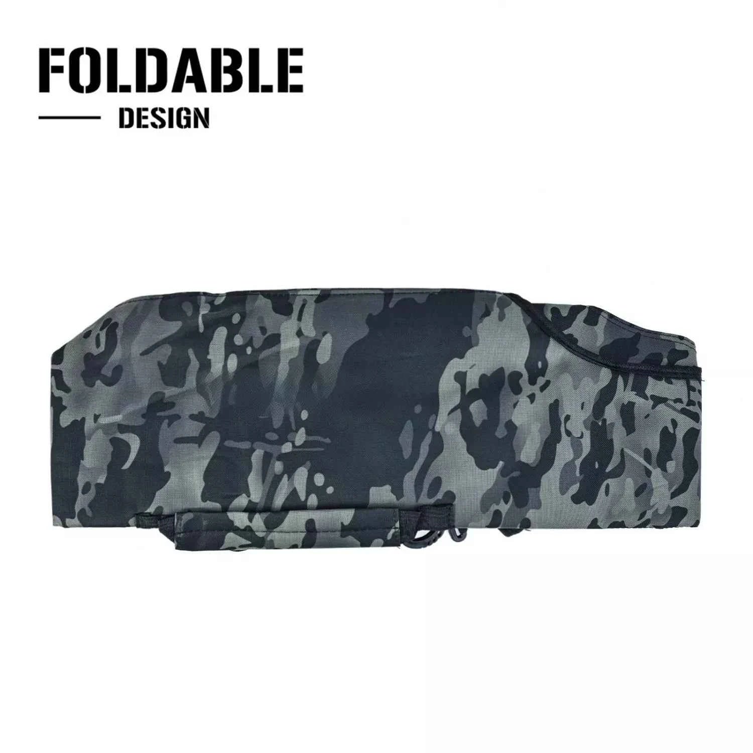 Foldable Camouflage Fishing Rod Bag - Durable Polyester Rod Bags for Fishing with Shoulder/Hand Carry for Outdoor Use