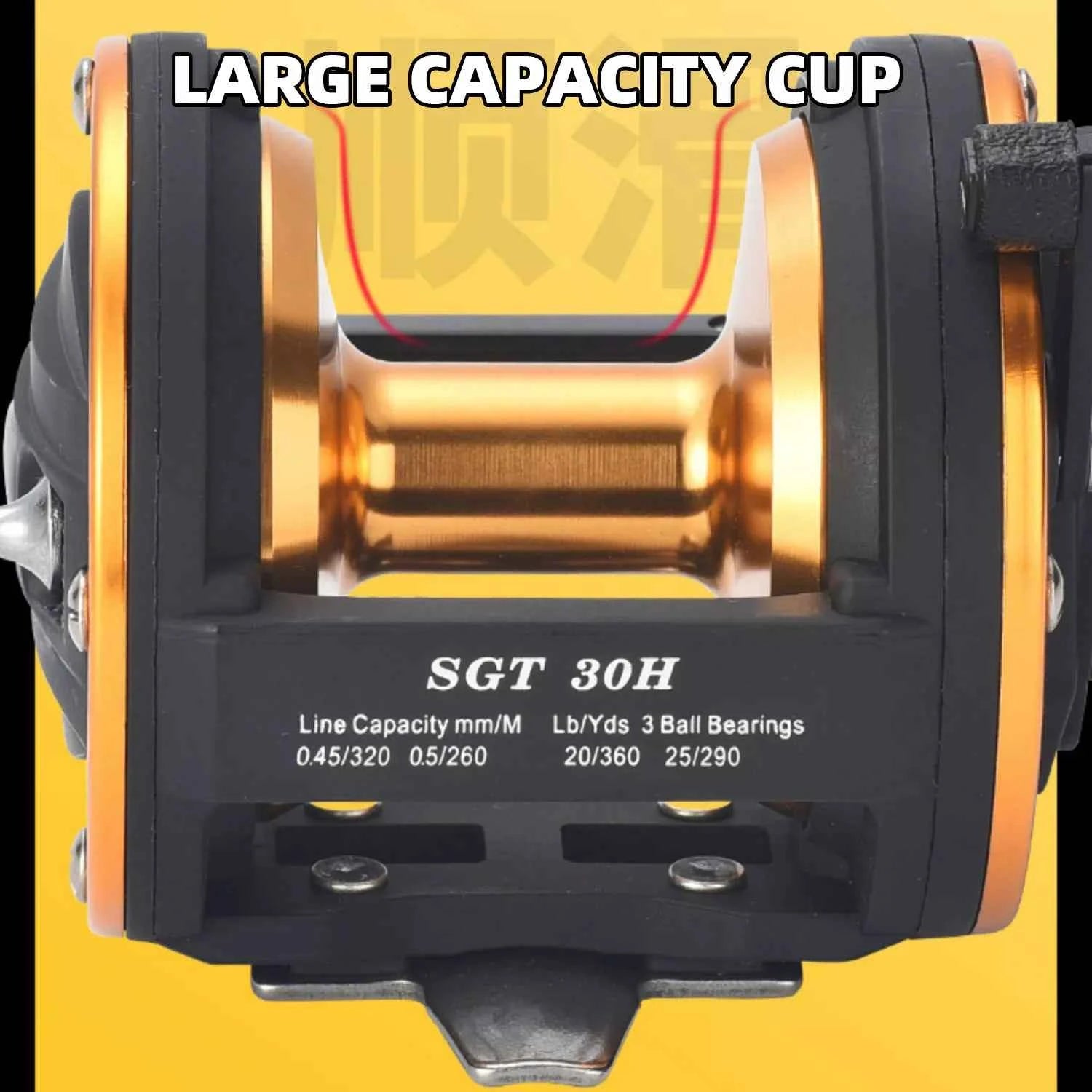 High-Performance Conventional Fishing Reels: Smooth Troll Reels & Large Fishing Reel for Saltwater