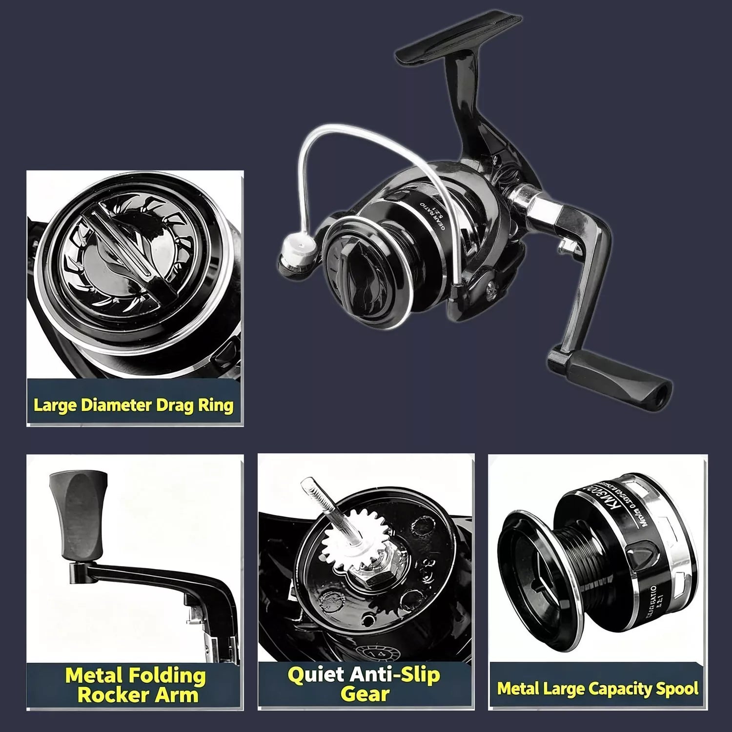 Ultra-Compact Carbon Fiber telescoping fishing rod and reel combo