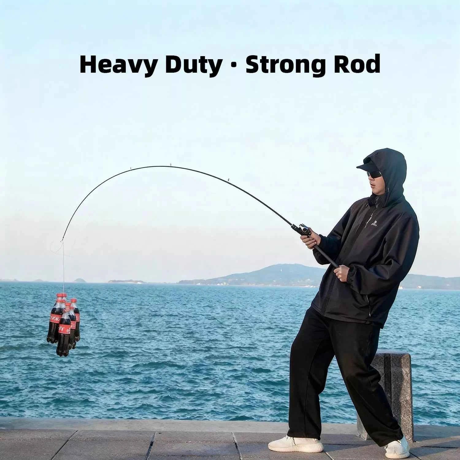 High Carbon Medium Action Lure Rod - Open Face Fishing Rod and Reel Combo, 1.8m-2.7m for Streams, Lakes & Coastal Fishing