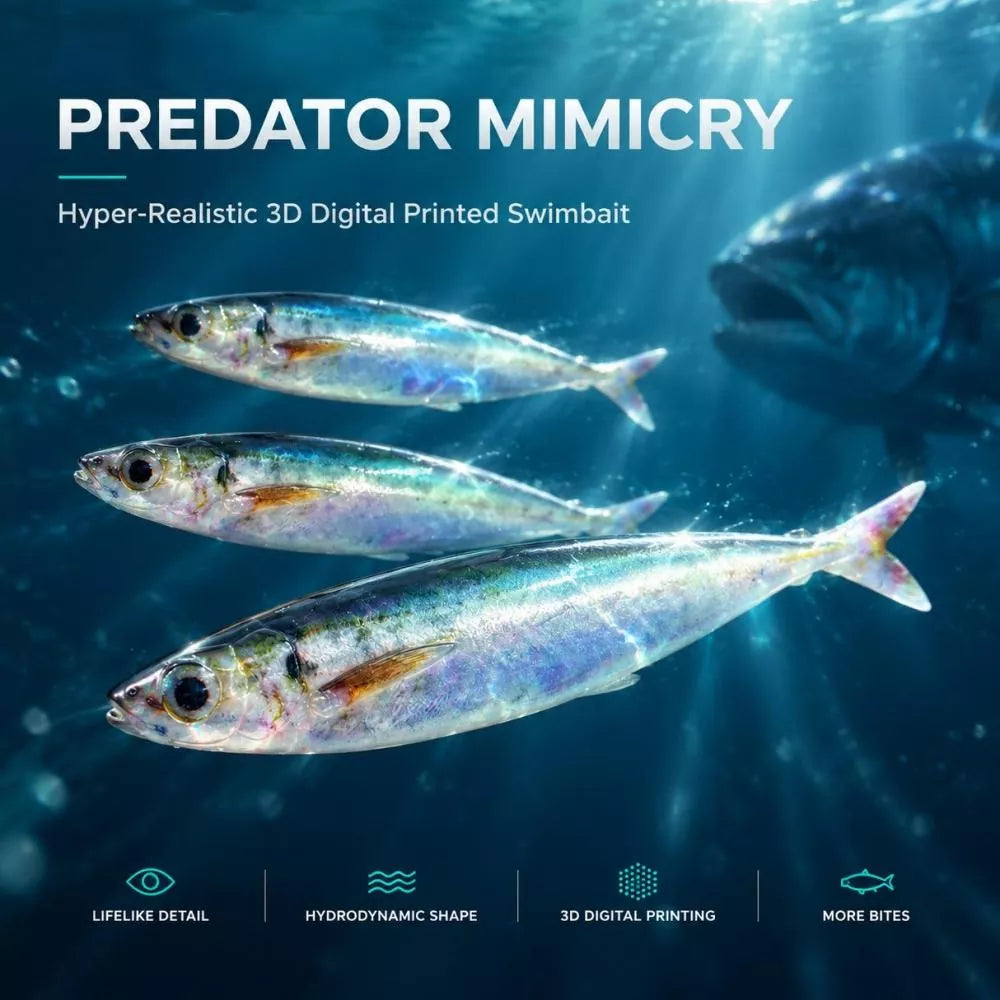 3D Printed Soft Plastic Mackerel Lure with Forked Tail - High-Simulation Saltwater Soft Swimbaits for Sea and Boat Angling