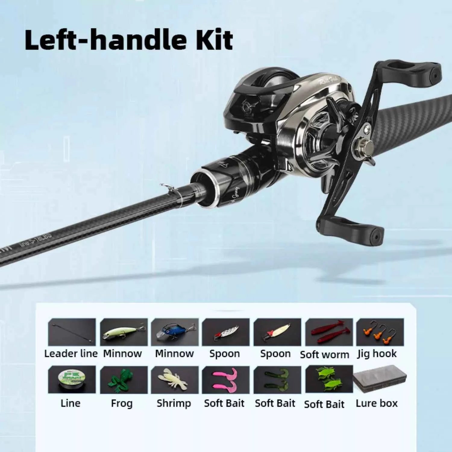 High Carbon Medium Action Lure Rod - Open Face Fishing Rod and Reel Combo, 1.8m-2.7m for Streams, Lakes & Coastal Fishing