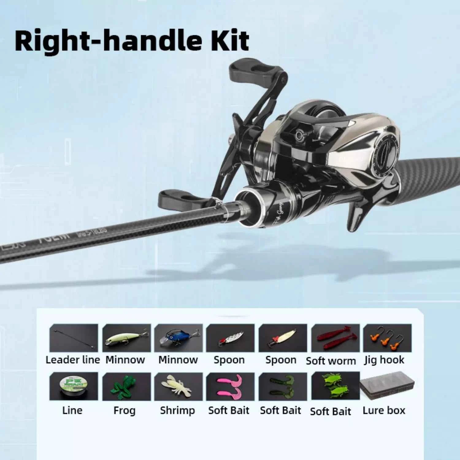 High Carbon Medium Action Lure Rod - Open Face Fishing Rod and Reel Combo, 1.8m-2.7m for Streams, Lakes & Coastal Fishing