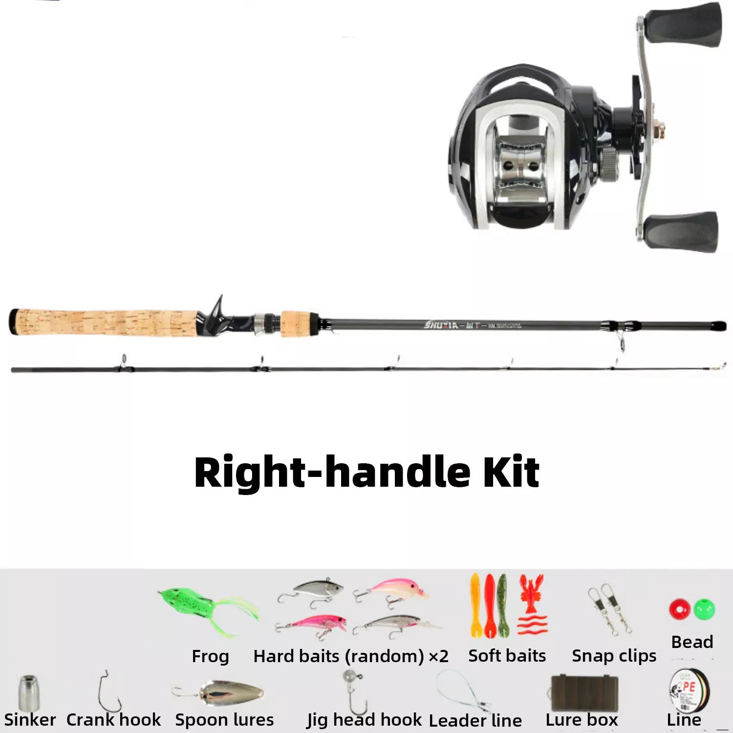 Versatile ML Medium-Fast Fishing Rod and Reel Combos Kit for Beginners – Ideal Catfish, Bass & Pike Gear